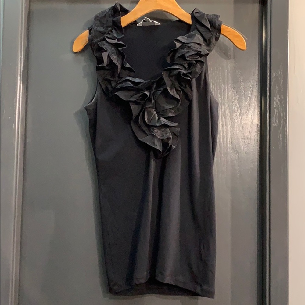 Cabi Black Ruffled Blouse - Size S